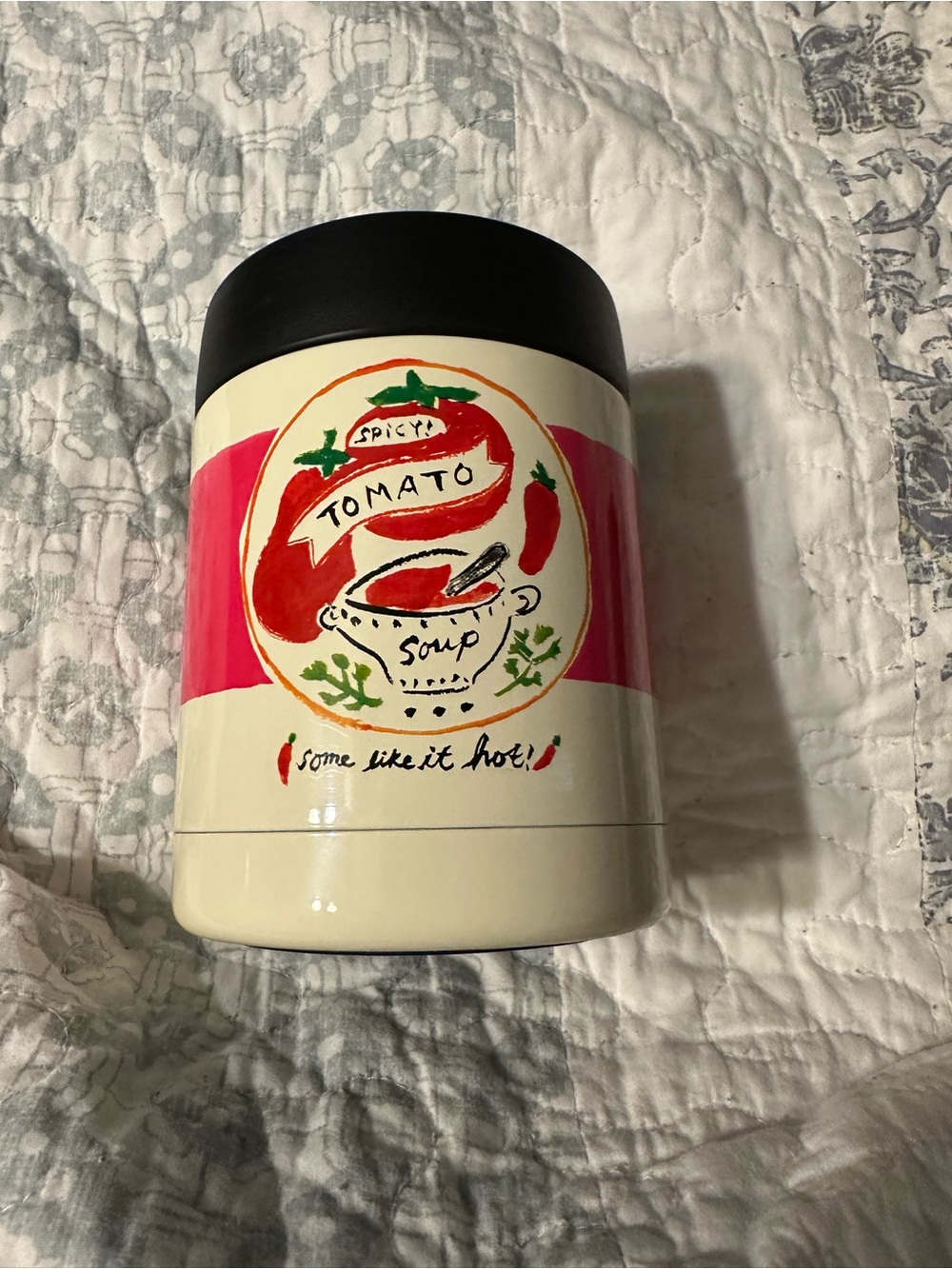 Kate Spade All In Good TasteTomato Soup Themed Insulated Food Jar - NWOT -